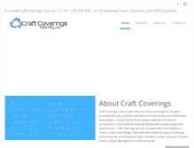 Tablet Screenshot of craftcoverings.com.au